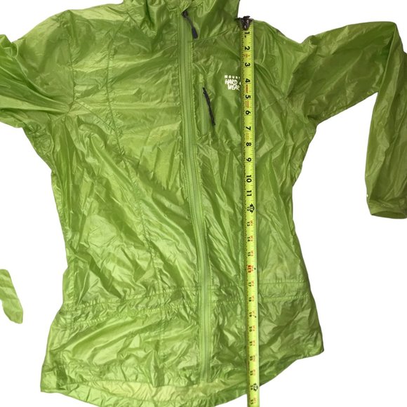 MOUNTAIN HARDWEAR Hoodie Hooded Jacket Rain coat, Run, Green, Size Women's XS - Picture 6 of 15